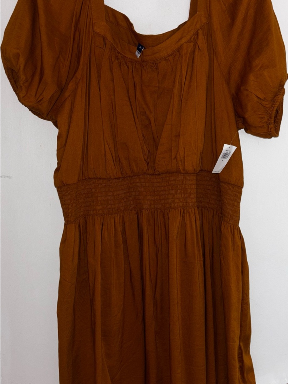 Old Navy Burnt Orange Smocked Waist Dress